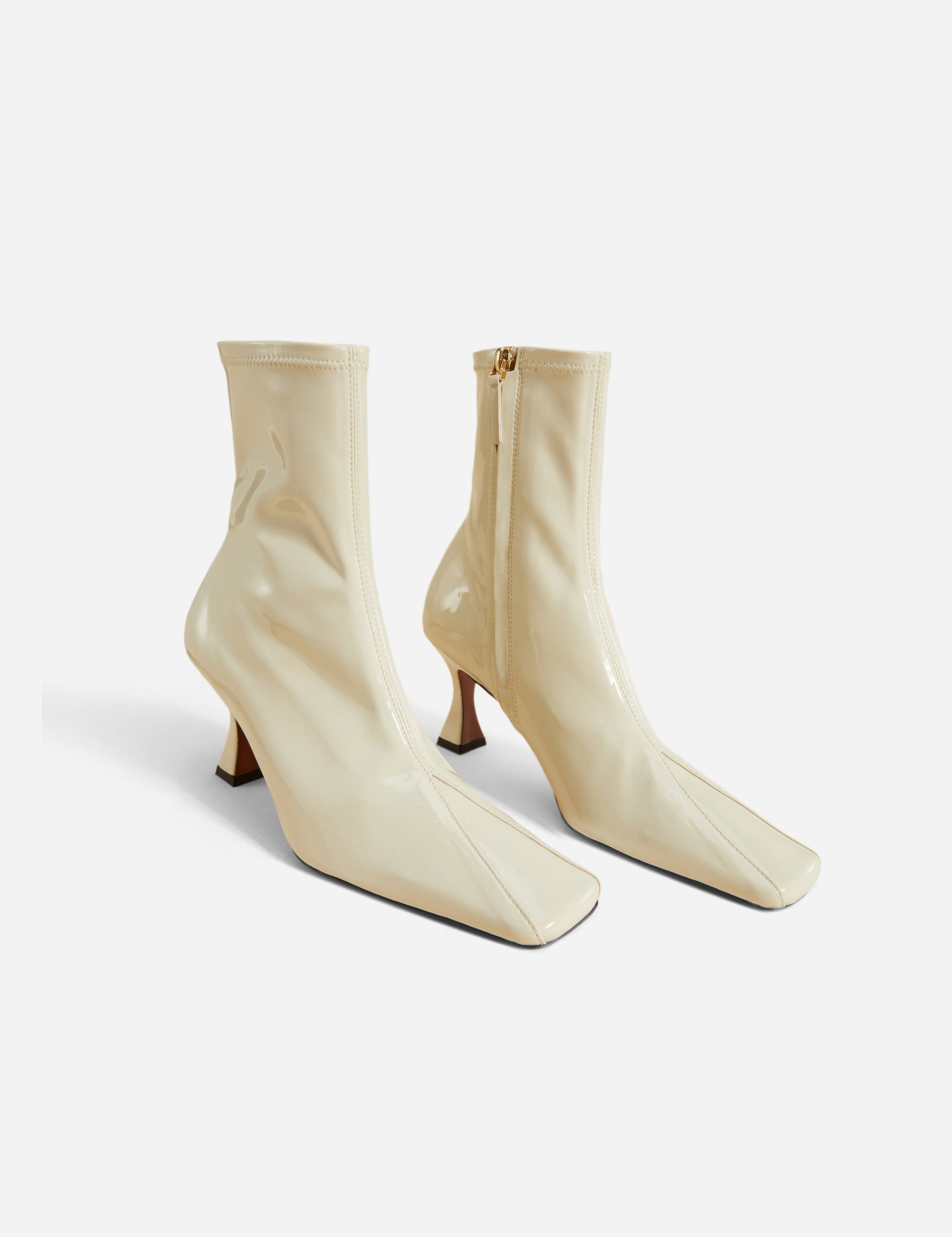 Duck Boots Stretch Vegan Patent Bone
