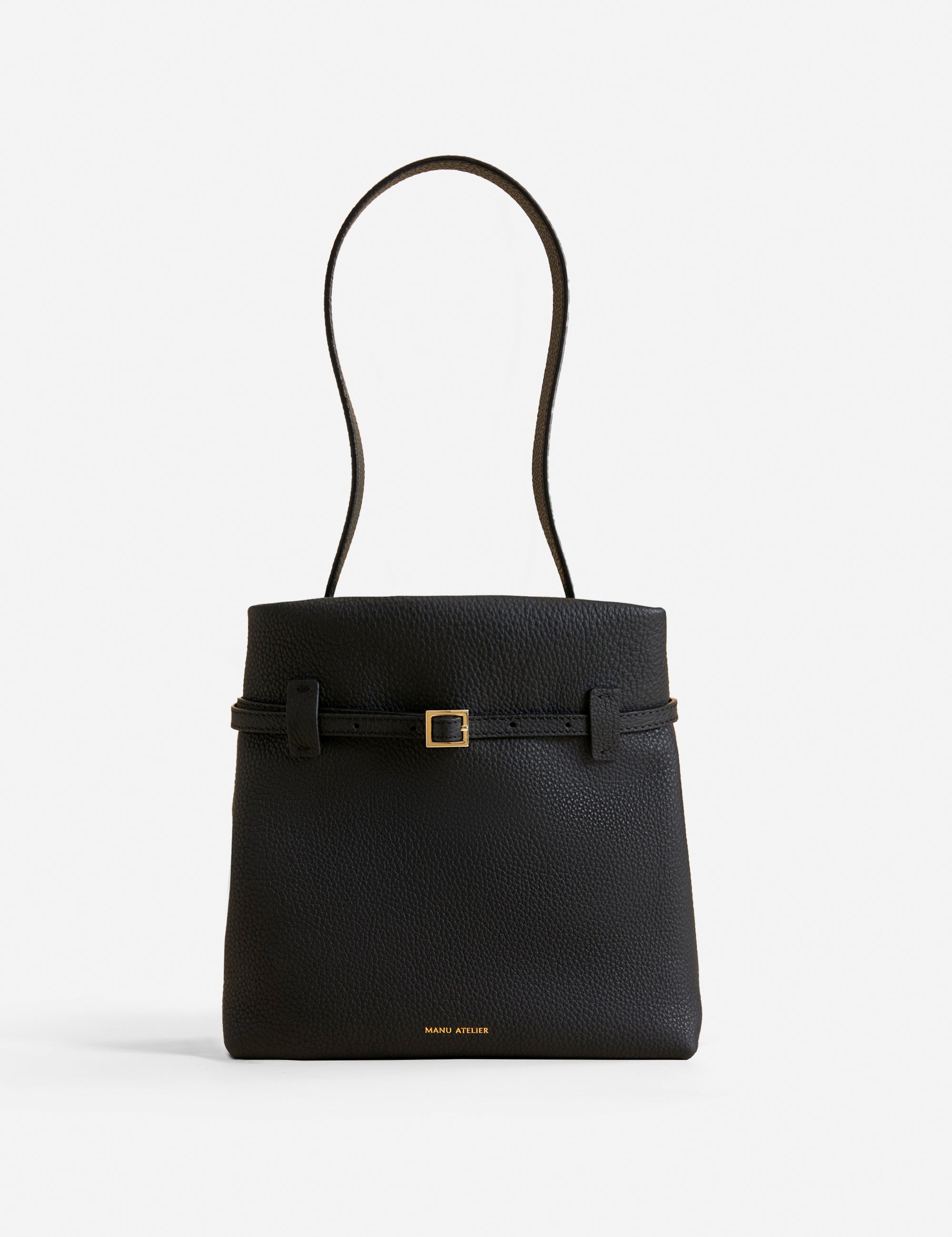 Mini Tote Du Jour Calf Skin Leather Black 
