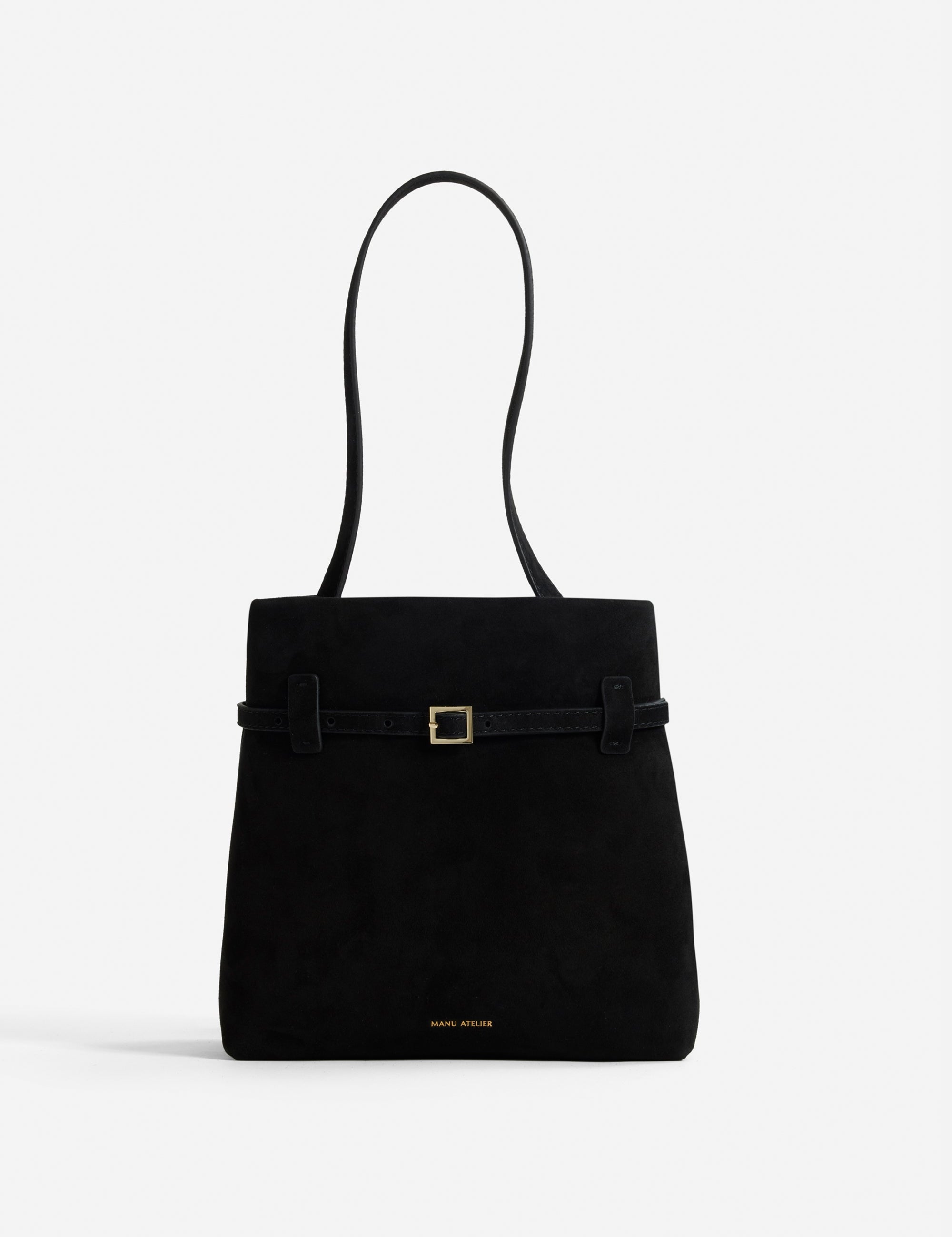 Mini Tote Du Jour Suede Leather Black
