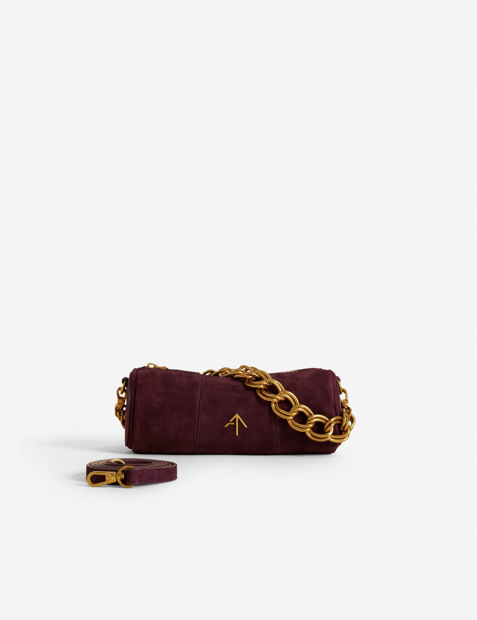 XX Mini Cylinder Merlot Suede Front