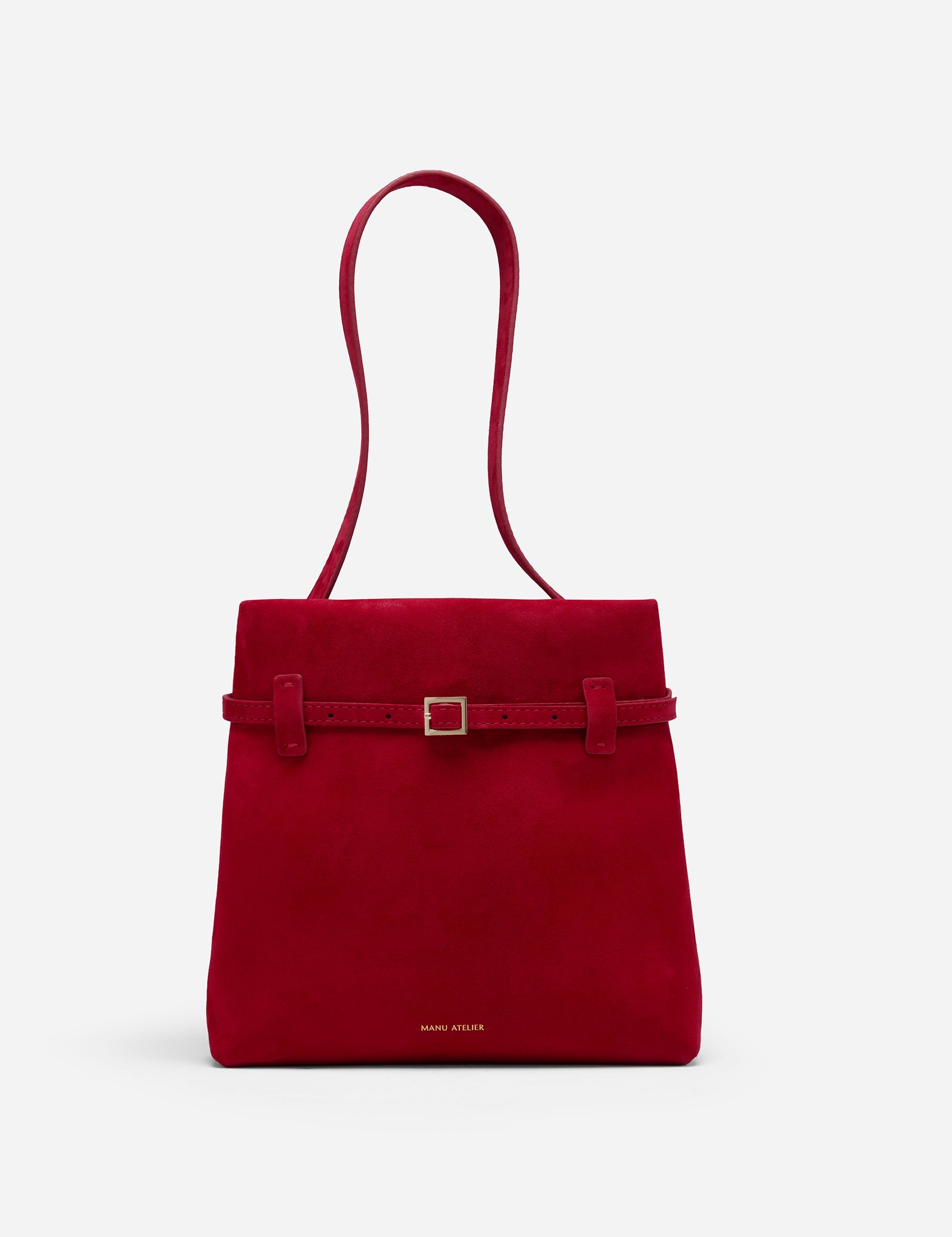 Mini Tote du Jour Red Suede 