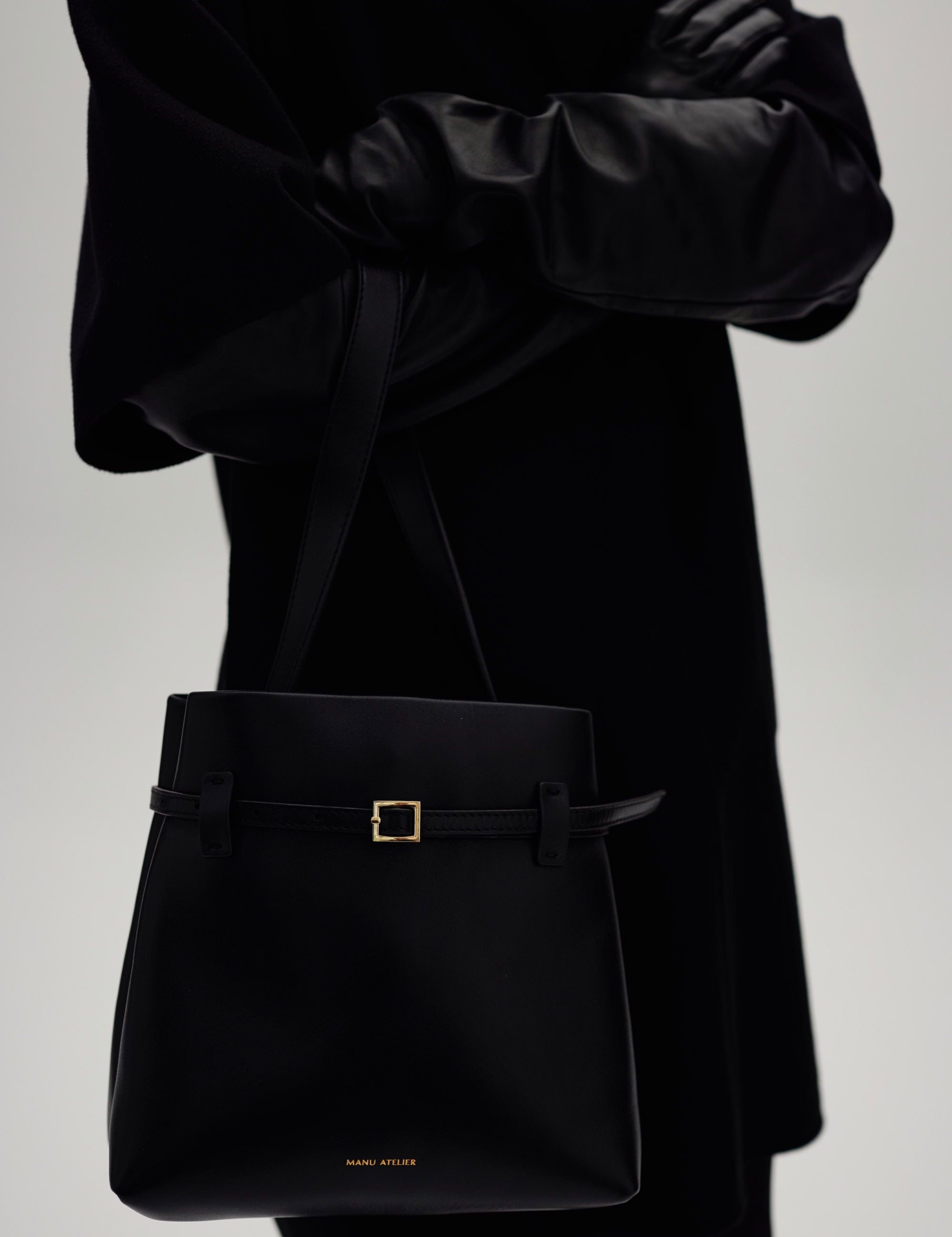 Mini Tote du Jour Black Soft on Model