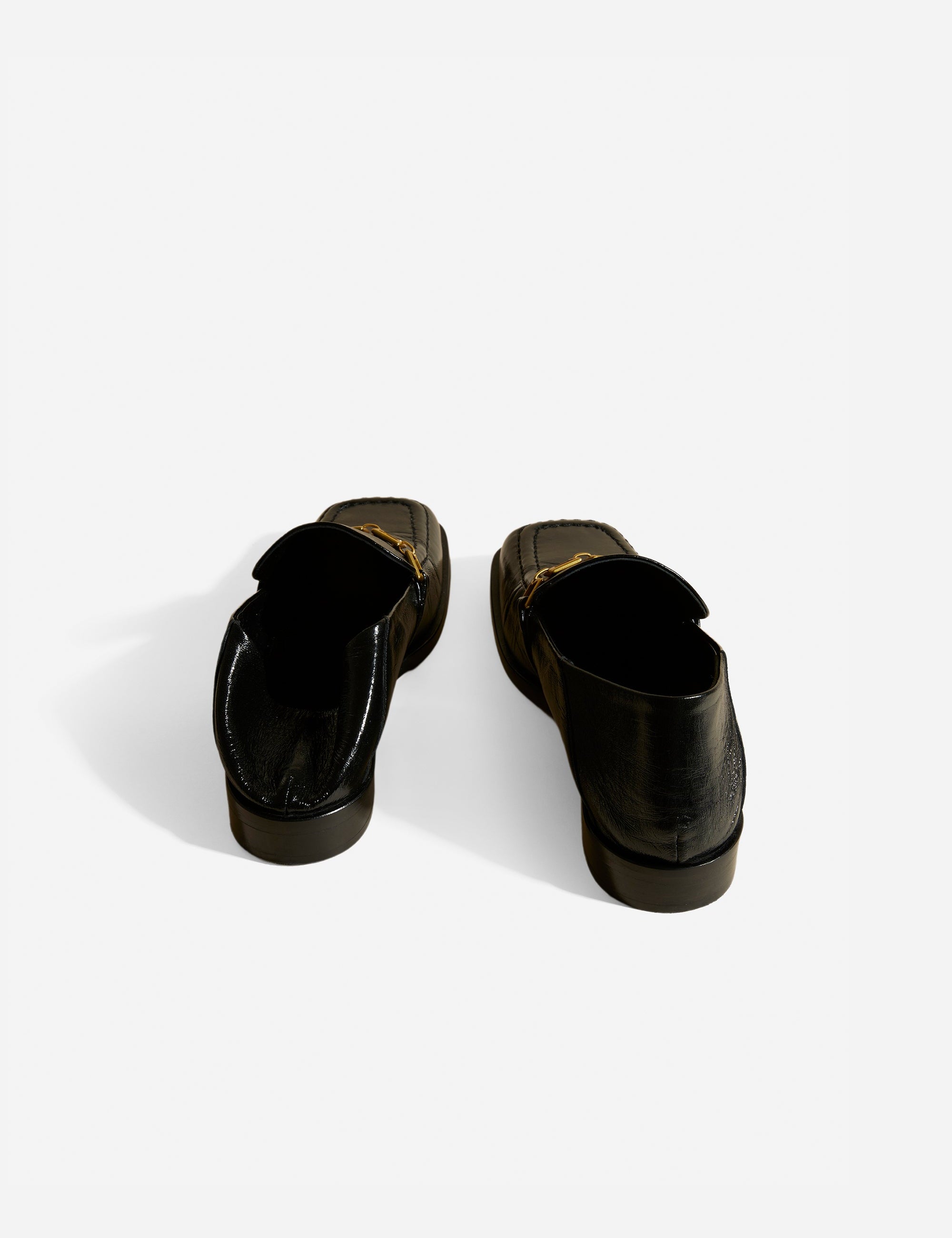 The Tap Loafers Black High Gloss Back